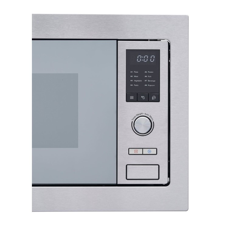 electriQ 25L 900W Built-In Microwave Oven with Mirror Door - Stainless Steel