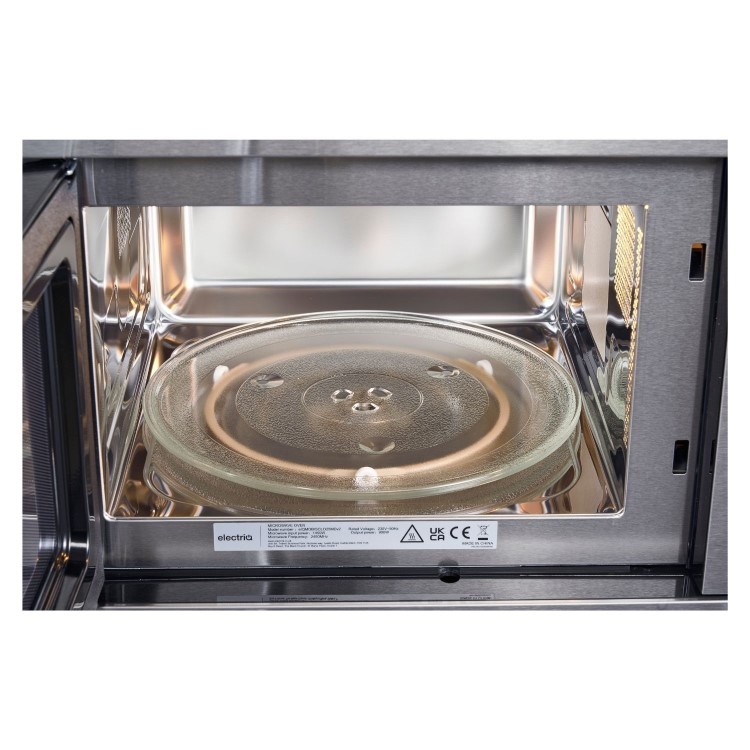 electriQ 25L 900W Built-In Microwave Oven with Mirror Door - Stainless Steel