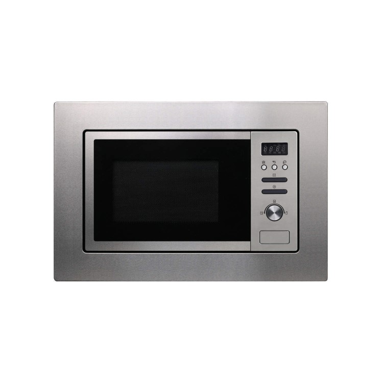 GRADE A2 - electriQ 20L built-in digital Microwave with Grill in Stainless Steel