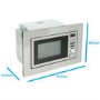 electriQ Built-In 800W Microwave with Grill - Stainless Steel