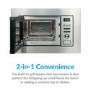 electriQ Built-In 800W Microwave with Grill - Stainless Steel