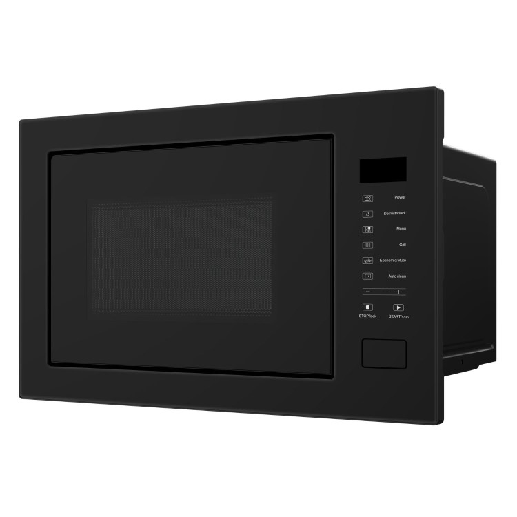 Refurbished 25L Built-in Microwave with Grill - Black