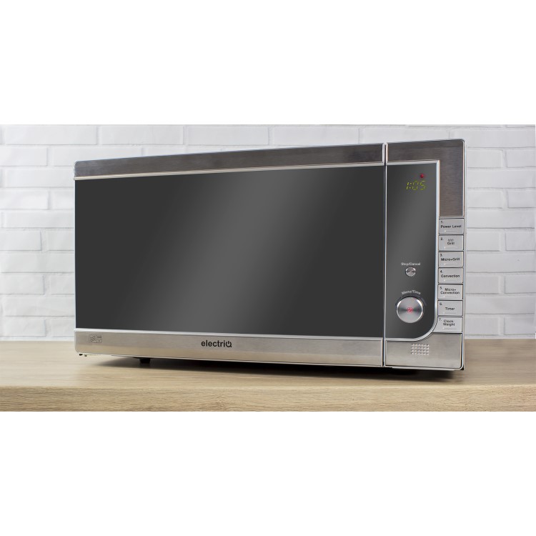 Refurbished electriQ EIQMW1BAP 40L 1000W Freestanding Digital Combination Microwave Stainless Steel