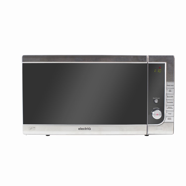 GRADE A2 - electriQ 40L 1000W Digital Combination Freestanding Microwave in Stainless Steel