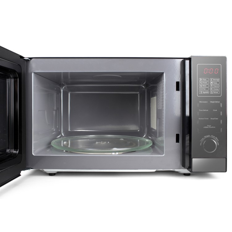 Refurbished electriQ EIQMW925SOLO 25L 900W Freestanding Microwave with Digital Display Black