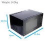 GRADE A2 - electriQ 25L 900W Freestanding Microwave with Digital Display in Black