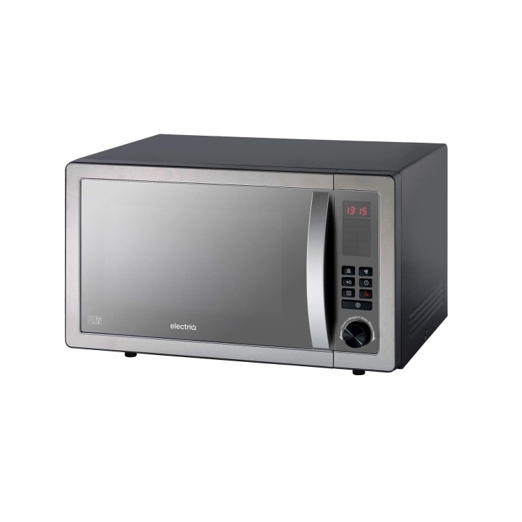 electriQ EIQMW9BEH 25L 900W Freestanding Digital Combination Microwave in Black and Stainless Steel