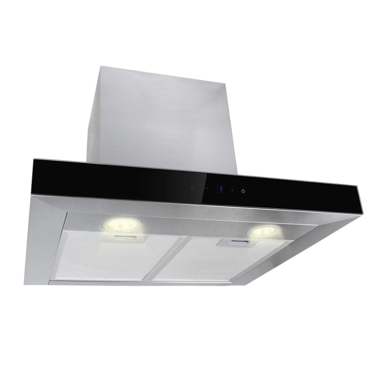 electriQ 60cm Box Slimline Touch Control Chimney Cooker Hood  -  5 Year warranty
