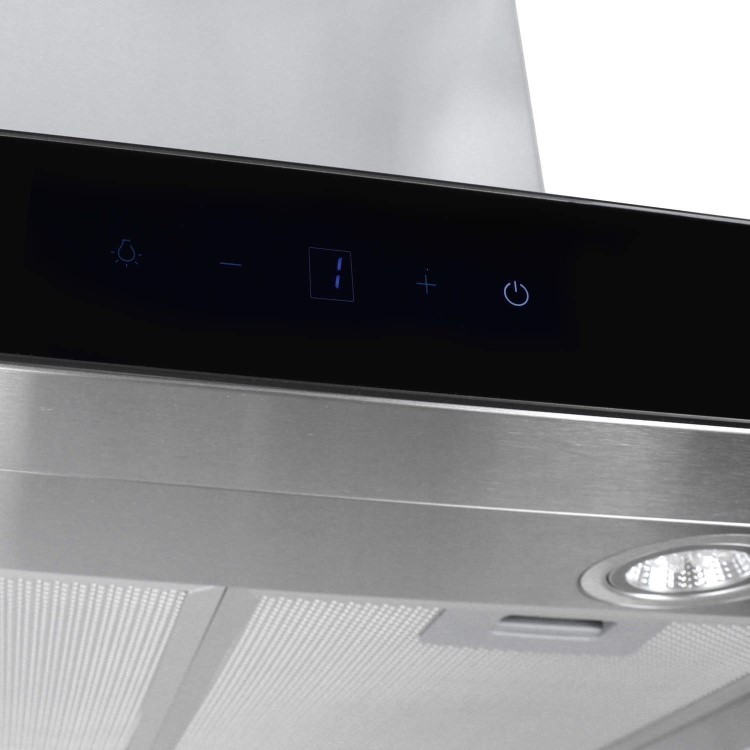 electriQ 60cm Box Slimline Touch Control Chimney Cooker Hood  -  5 Year warranty