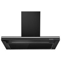 electriQ 90cm Slimline Hood with LED light strip in Black