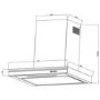 electriQ 90cm Slimline Hood with LED light strip in Black