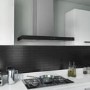 electriQ 90cm Slimline Box Touch Control Stainless Steel Wall Mounted Chimney Cooker Hood  -  5 Year warranty