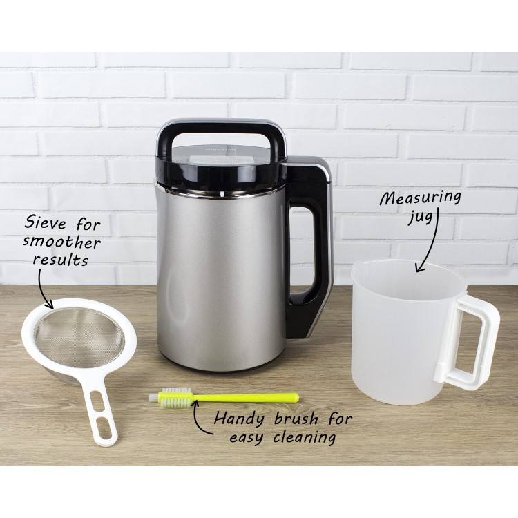 GRADE A1 - electriQ 7-in-1 1.3L Soup & Smoothie Maker - Baby Food & Soy Milk Machine