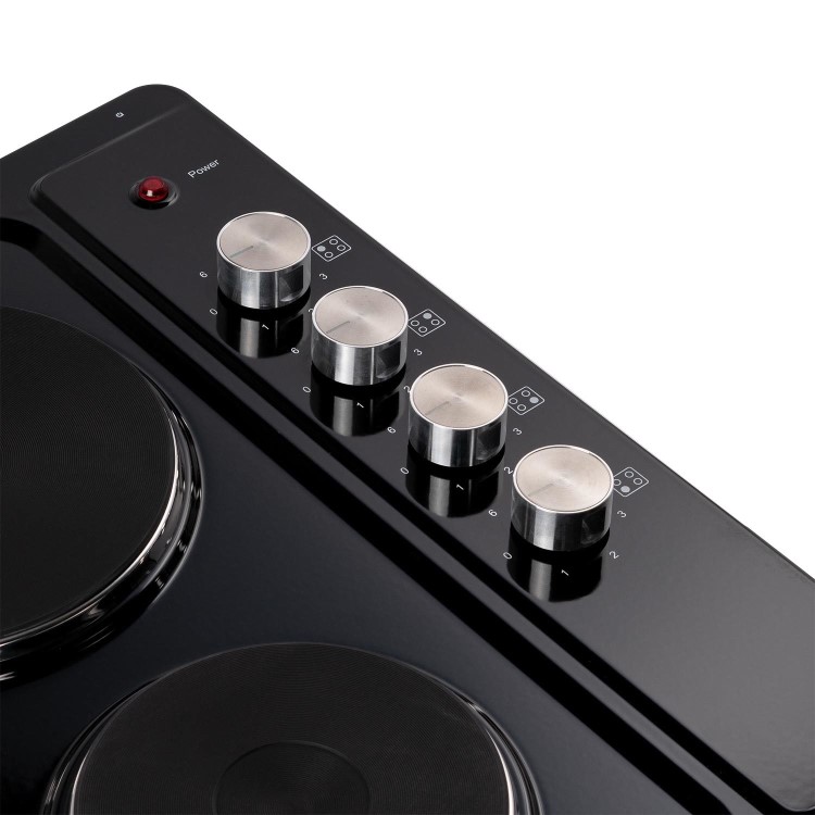 electriQ 60cm Sealed Plate Hob - Black