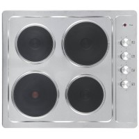 electriQ 60cm Sealed Plate Hob - Stainless Steel electriQ 60cm Sealed Plate Hob - Stainless Steel