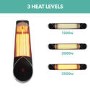 Refurbished electriQ Wall Mounted Electric Patio Heater 2.5kW with Remote Control