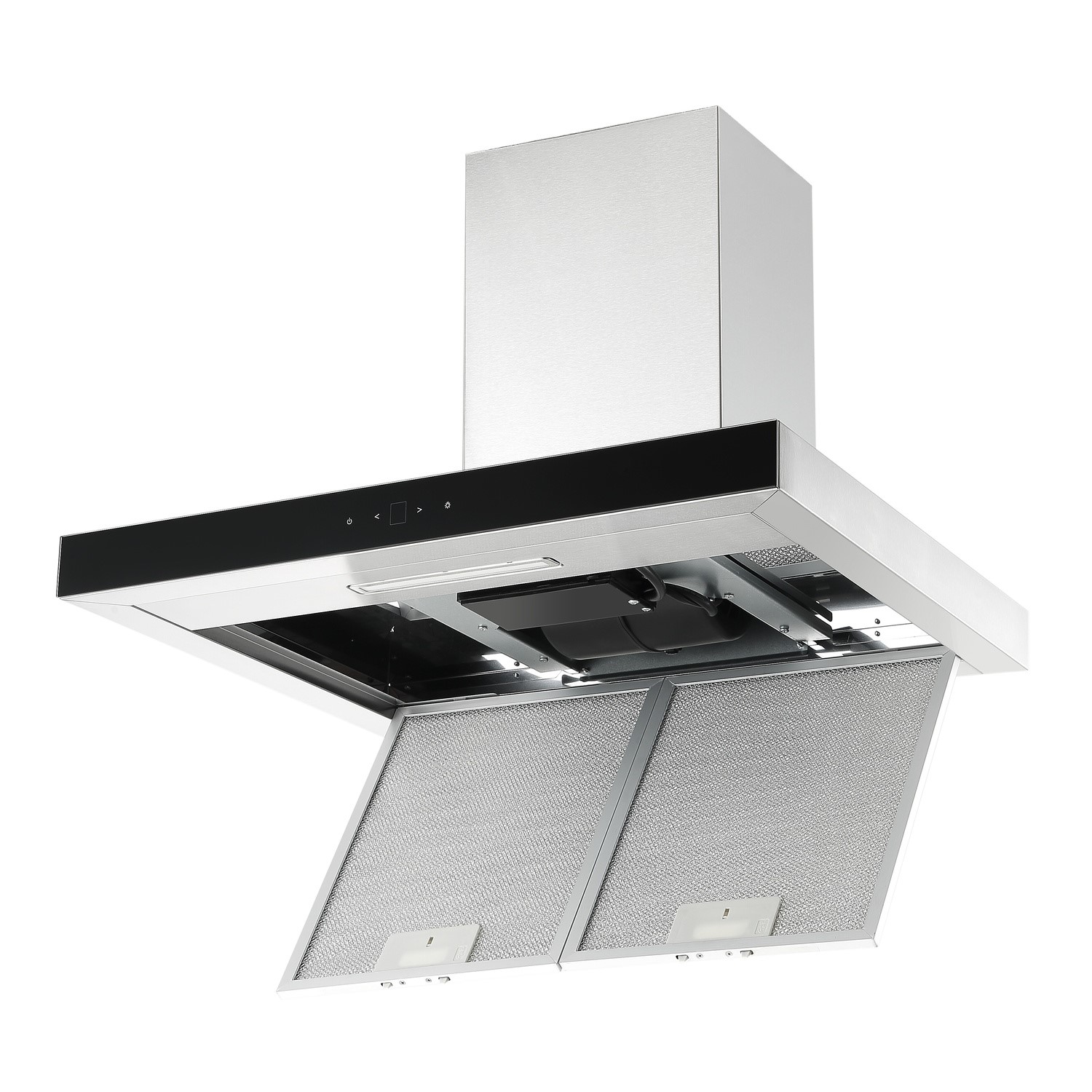 electriQ 60cm Slimline Touch Cooker Hood Stainless Steel electriQ