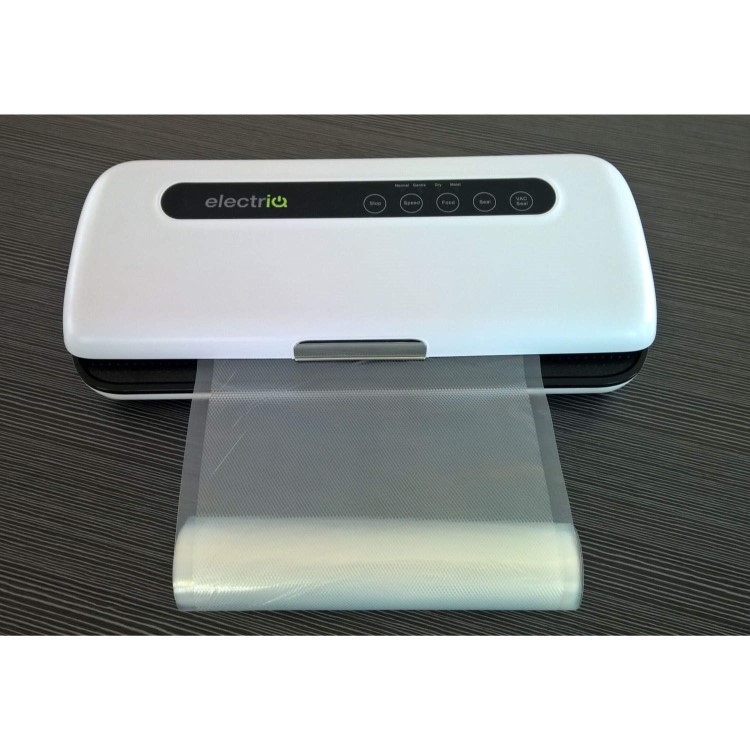 electriQ Food Saver Vacuum Sealer Machine with Gentle Setting - White