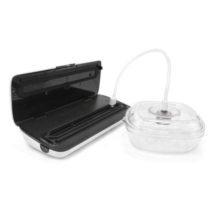 electriQ Food Saver Vacuum Sealer Machine with Gentle Setting - White