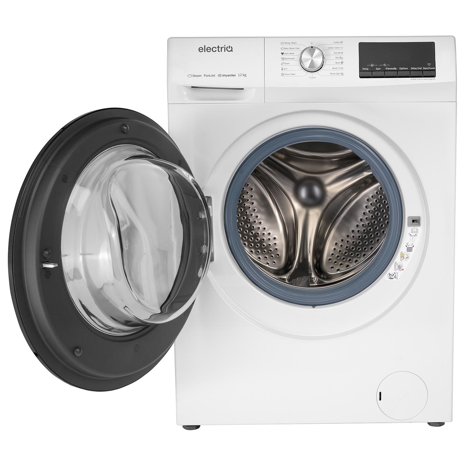 electriQ 12kg 1400rpm Washing Machine White electriQ