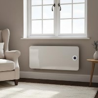 electriQ 2000W Smart Wall Mountable Panel Heater with Thermostat and Weekly Timer - Bathroom Safe