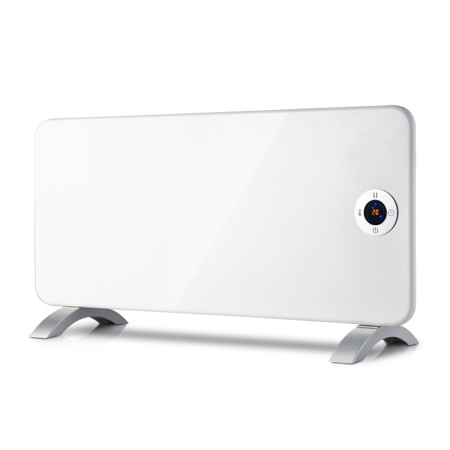 electriQ 2000W Wall Mountable Convector Panel Heater - H430xW920 - White /  Silver | electriQ