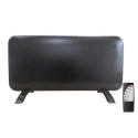 A1/EPMH2000WB electriQ 2000W Smart Electric Designer Metal Panel Heater - Wall Mountable & Bathroom Safe - Black