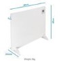 GRADE A2 - Ultraslim Paintable 550 Watt WiFi  Wall Mountable Panel Heater with Smart App