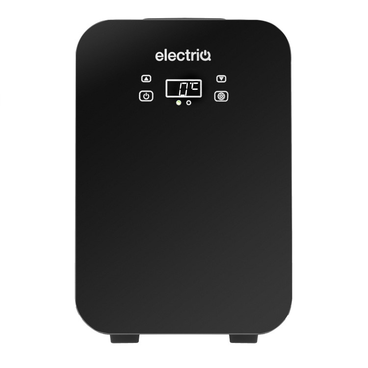 electriQ 10L Hot and Cold Portable Mini Fridge with 12V Car Adapter - Black