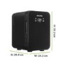 electriQ 10L Hot and Cold Portable Mini Fridge with 12V Car Adapter - Black