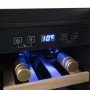 GRADE A3 - electriQ 30cm 19 Bottles Single Zone Wine Cooler - Stainless Steel