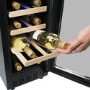 GRADE A3 - electriQ 30cm 19 Bottles Single Zone Wine Cooler - Stainless Steel