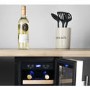 GRADE A3 - electriQ 30cm 19 Bottles Single Zone Wine Cooler - Stainless Steel