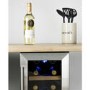 GRADE A3 - electriQ 30cm 19 Bottles Single Zone Wine Cooler - Stainless Steel