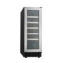 GRADE A3 - electriQ 30cm 19 Bottles Single Zone Wine Cooler - Stainless Steel