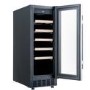 GRADE A3 - electriQ 30cm 19 Bottles Single Zone Wine Cooler - Stainless Steel