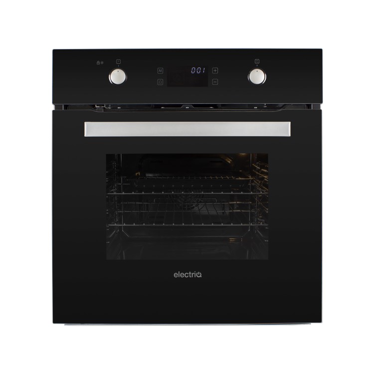 Refurbished electriQ EQBIOPYROV 60cm Single Built In Electric Oven Black