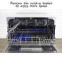 Refurbished electriQ EQDWTTS 6 Place Freestanding Compact Table Top Dishwasher Silver