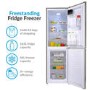 GRADE A2 - electriQ EQ55176SIL 231 Litre Freestanding Fridge Freezer 50/50 Split Frost Free 55cm Wide - Silver