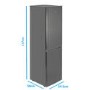 GRADE A2 - electriQ EQ55176SIL 231 Litre Freestanding Fridge Freezer 50/50 Split Frost Free 55cm Wide - Silver