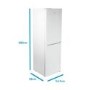 GRADE A2 - electriQ 231 Litre Freestanding Fridge Freezer 50/50 Split Frost Free 55cm Wide - White