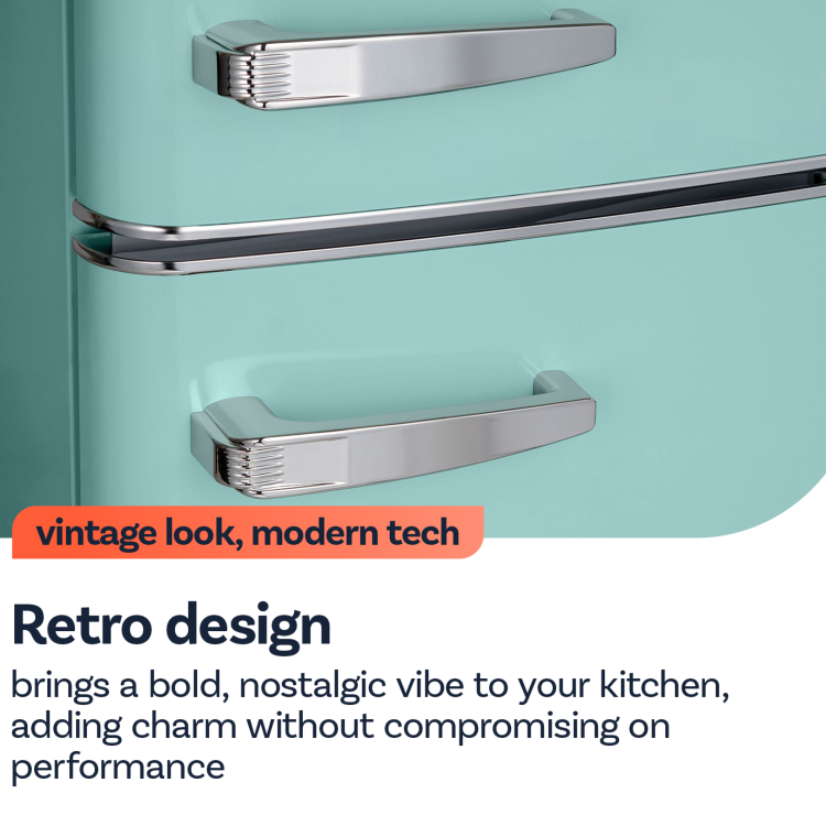 electriQ 244 Litre 60/40 Freestanding Fridge Freezer - Blue