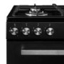 electriQ 60cm Dual Fuel Mini Range Cooker - Black