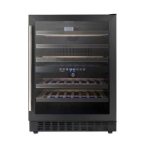 electriQ 60cm Dual Zone Wine Cooler - Black