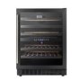 electriQ 60cm Dual Zone Wine Cooler - Black
