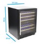 electriQ 60cm Dual Zone Wine Cooler - Black