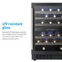 electriQ 60cm Dual Zone Wine Cooler - Black