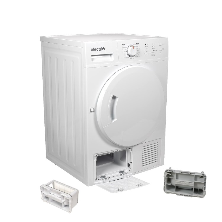 Refurbished electriQ 8kg Heat Pump Tumble Dryer - White