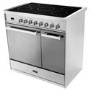 Refurbished electriQ EQ90RANGEMDCER 90cm Electric Range Cooker Mirror Finish Stainless Steel