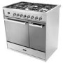 Refurbished electriQ EQ90RANGEMDDF 90cm Dual Fuel Range Cooker Mirror Finish Stainless Steel